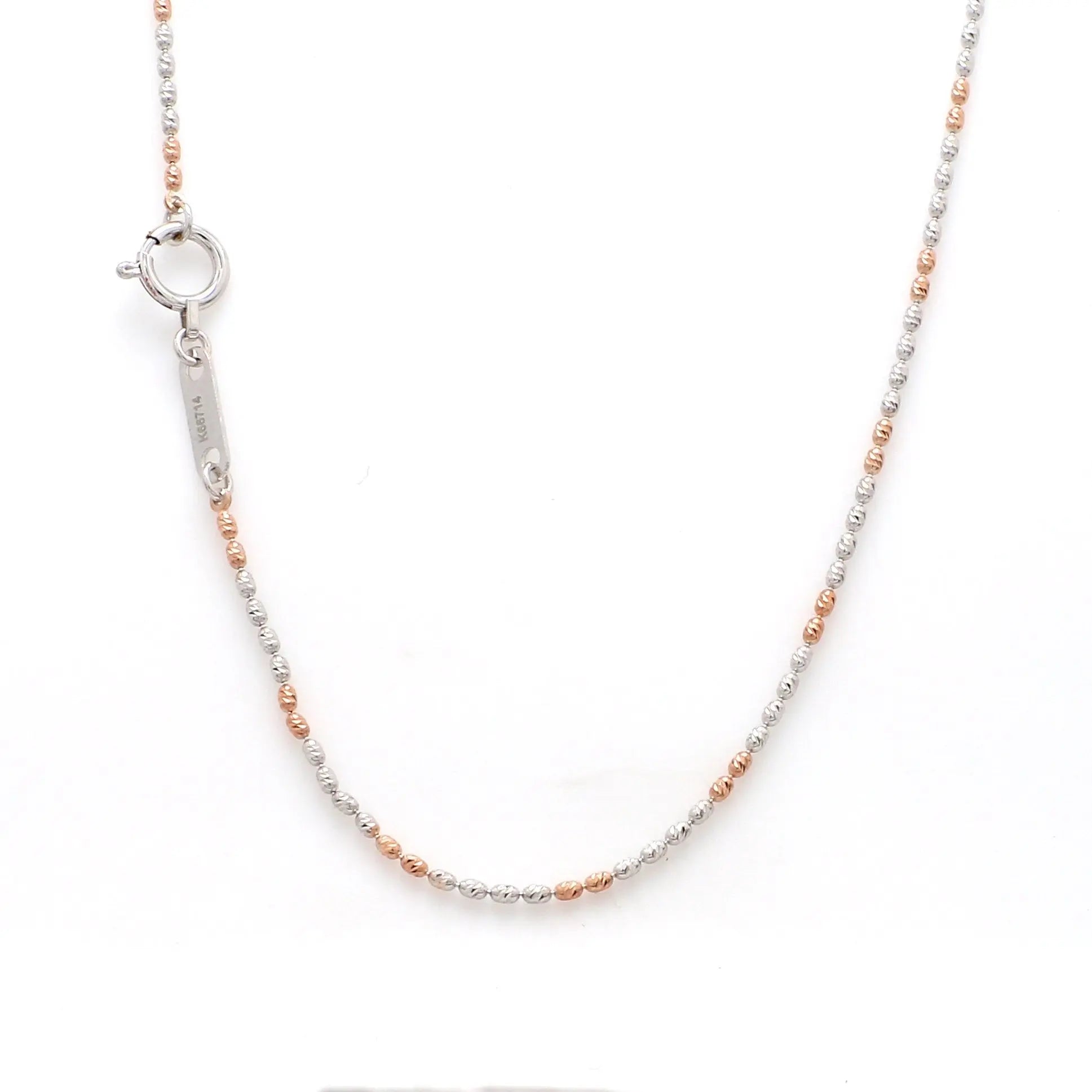 Platinum Chain with Rose Gold Polish JL PT CH 841   Jewelove.US