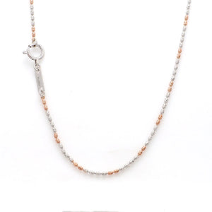 Platinum Chain with Rose Gold Polish JL PT CH 841   Jewelove.US