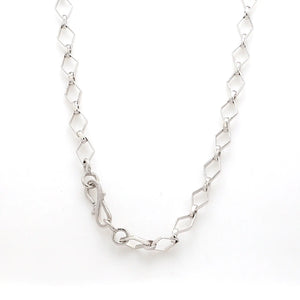 Platinum Chain with Square Shape Links JL PT CH 835   Jewelove.US