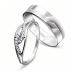 Load image into Gallery viewer, Platinum Couple Rings - Bonded Forever JL PT 455  Both-VVS-GH Jewelove
