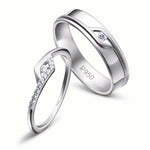Load image into Gallery viewer, Platinum Couple Rings with Princess Cut Diamond JL PT 454  Women-s-Ring-only-VVS-GH Jewelove
