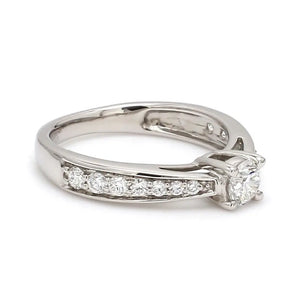 Platinum Couple Rings with Solitaires JL PT 624   Jewelove.US