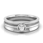 Load image into Gallery viewer, Platinum Couple Rings with Solitaires JL PT 624  Men-s-Ring-only Jewelove.US
