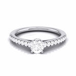 Load image into Gallery viewer, Platinum Diamond Halo Solitaire Engagement Ring JL PT R-55   Jewelove.US
