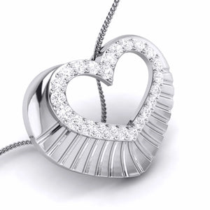 Platinum Diamond Heart Pendant Set JL PT P BT 37-E   Jewelove.US