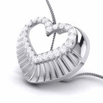 Load image into Gallery viewer, Platinum Diamond Heart Pendant Set JL PT P BT 37-E   Jewelove.US
