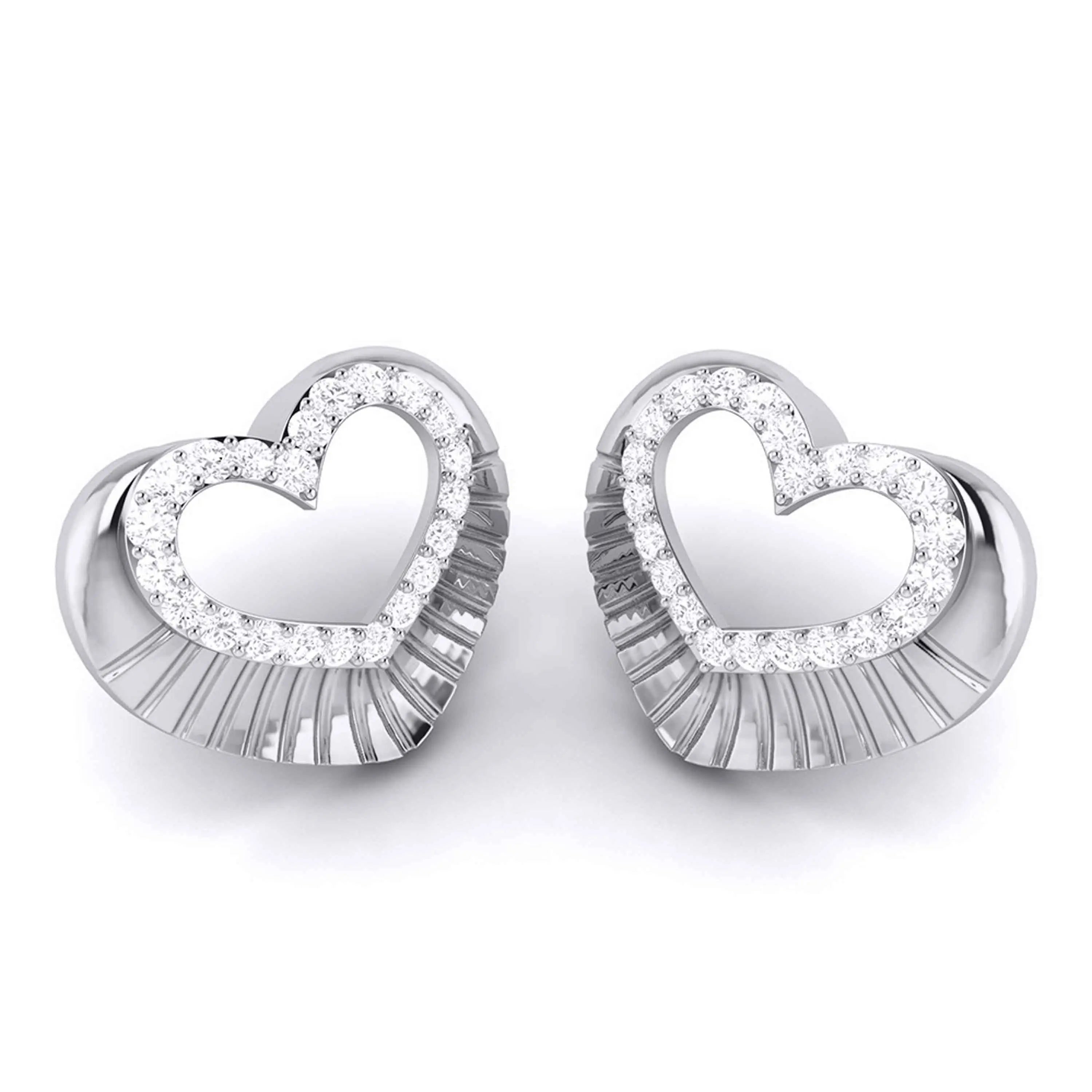 Platinum Diamond Heart Pendant Set JL PT P BT 37-E   Jewelove.US