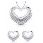 Load image into Gallery viewer, Platinum Diamond Heart Pendant Set JL PT P BT 37-E  Pendant-Set Jewelove.US
