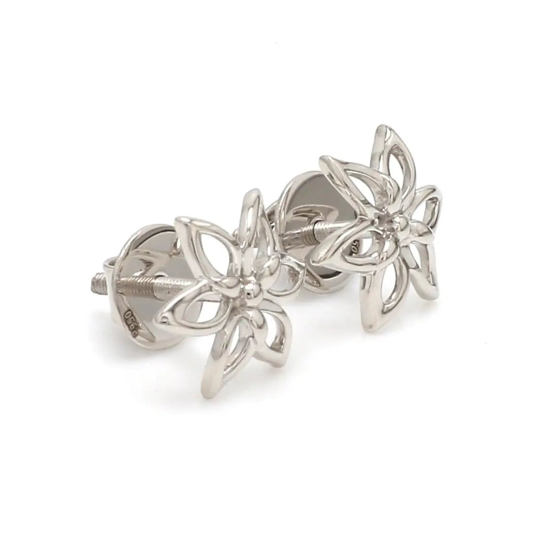 Platinum Earrings for Kids Flower Design JL PT E 164   Jewelove™