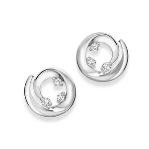 Platinum Earrings, The Circle of Life JL PT E 114  Both-SI-IJ Jewelove.US