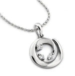 Load image into Gallery viewer, Platinum Earrings, The Circle of Life JL PT E 114  Pendant-only-SI-IJ Jewelove.US
