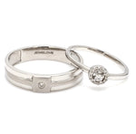 Load image into Gallery viewer, Platinum Engagement Couple Rings with Diamonds JL PT 456   Jewelove
