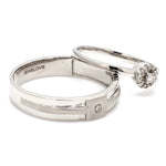 Load image into Gallery viewer, Platinum Engagement Couple Rings with Diamonds JL PT 456   Jewelove
