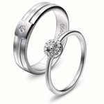 Load image into Gallery viewer, Platinum Engagement Couple Rings with Diamonds JL PT 456  Both-VVS-GH Jewelove
