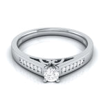 Load image into Gallery viewer, Platinum Engagement Ring for Women with Diamonds on Shank JL PT R-73   Jewelove.US
