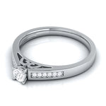 Load image into Gallery viewer, Platinum Engagement Ring for Women with Diamonds on Shank JL PT R-73   Jewelove.US
