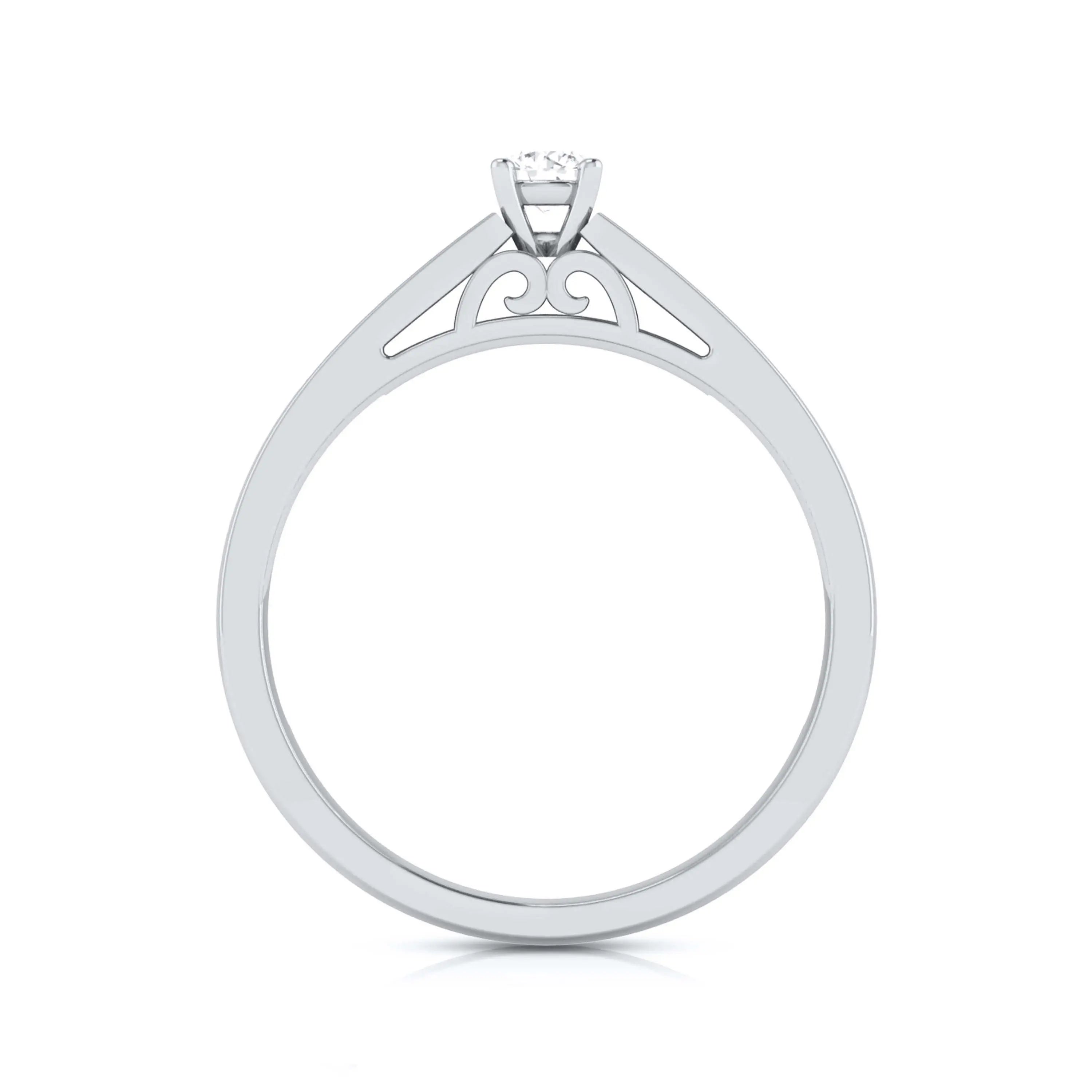 Platinum Engagement Ring for Women with Diamonds on Shank JL PT R-73   Jewelove.US
