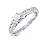Load image into Gallery viewer, Platinum Engagement Ring for Women with Diamonds on Shank JL PT R-73  VVS-GH Jewelove.US

