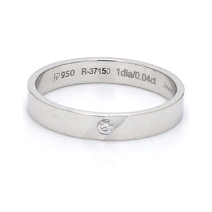 Platinum Engagement Rings with Small Single Diamonds JL PT 122   Jewelove