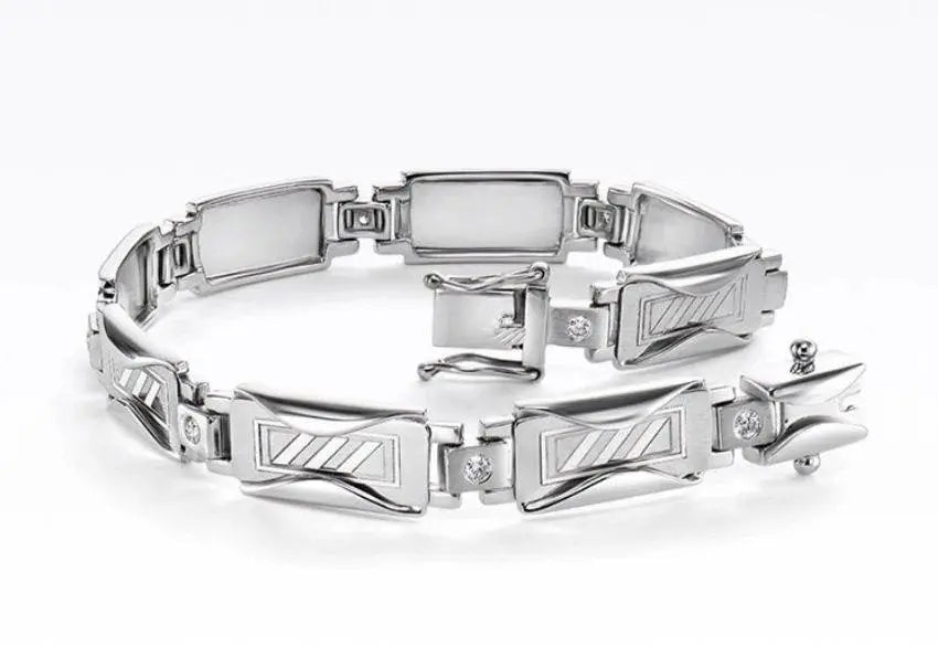 Platinum Evara Bracelet for Men JL PTB 647   Jewelove.US