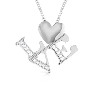 Platinum Heart Pendant with Diamonds JL PT P 8218   Jewelove.US