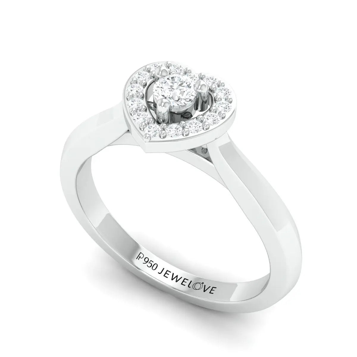 Platinum Heart Ring JL PT 662   Jewelove.US