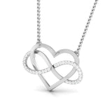 Load image into Gallery viewer, Platinum Infinity Heart Pendant with Diamonds JL PT P 170   Jewelove.US
