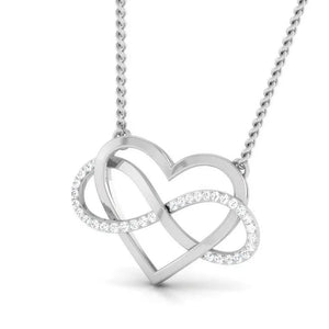 Platinum Infinity Heart Pendant with Diamonds JL PT P 170   Jewelove.US
