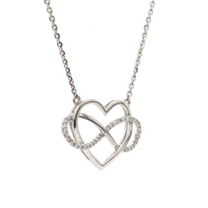 Platinum Infinity Heart Pendant with Diamonds JL PT P 170   Jewelove.US