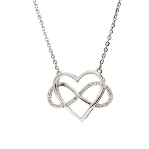 Platinum Infinity Heart Pendant with Diamonds JL PT P 170   Jewelove.US