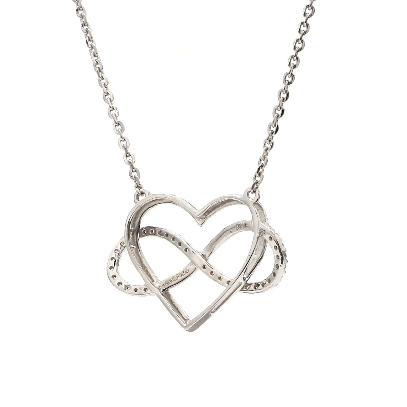 Platinum Infinity Heart Pendant with Diamonds JL PT P 170   Jewelove.US