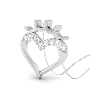 Platinum Infinity Heart Pendant with Diamonds JL PT P 8215   Jewelove.US