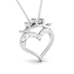 Load image into Gallery viewer, Platinum Infinity Heart Pendant with Diamonds JL PT P 8215   Jewelove.US
