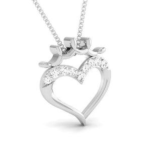 Platinum Infinity Heart Pendant with Diamonds JL PT P 8215   Jewelove.US