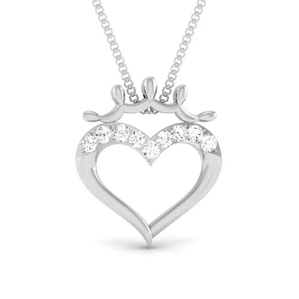 Platinum Infinity Heart Pendant with Diamonds JL PT P 8215   Jewelove.US