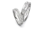 Load image into Gallery viewer, Platinum Love Bands - Zigzag - Life is not straight, is it? JL PT 106   Jewelove
