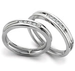 Load image into Gallery viewer, Platinum Love Bands with Channel Set Diamonds JL PT 139  Both-VVS-GH Jewelove
