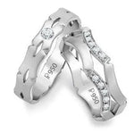 Load image into Gallery viewer, Platinum Love Bands with Filigree JL PT 240   Jewelove

