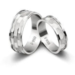 Load image into Gallery viewer, Platinum Love Bands with Hammer Finish JL PT 210   Jewelove
