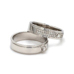 Load image into Gallery viewer, Platinum Love Bands with Sparkling Diamonds JL PT 622

