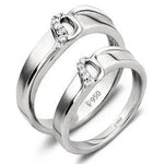 Load image into Gallery viewer, Platinum Love Bands with Tiny Diamonds SJ PTO 221   Jewelove

