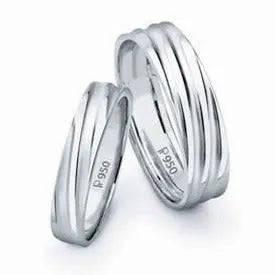 Platinum Love Bands without Diamonds JL PT 112  Both Jewelove