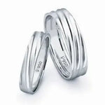 Load image into Gallery viewer, Platinum Love Bands without Diamonds JL PT 112  Both Jewelove
