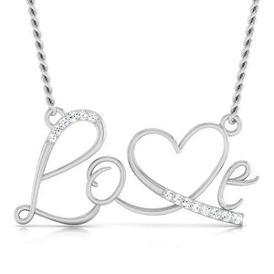 Platinum Love Pendant with Diamonds JL PT P 169   Jewelove.US