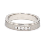 Load image into Gallery viewer, Platinum Men’s Band with 5 Diamonds JL PT 904   Jewelove.US
