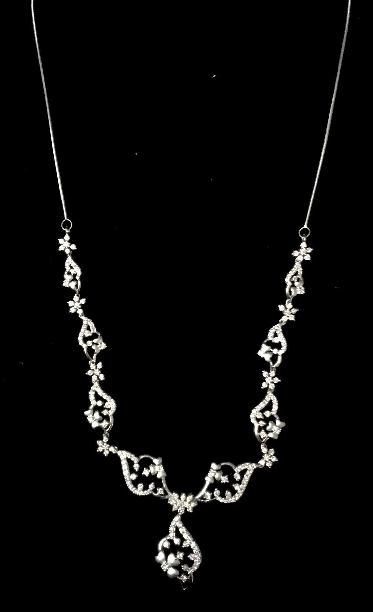 Platinum Necklace with Diamonds JL PT N35   Jewelove