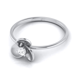 Platinum Ring for Women with Single Diamond JL PT LR 84   Jewelove