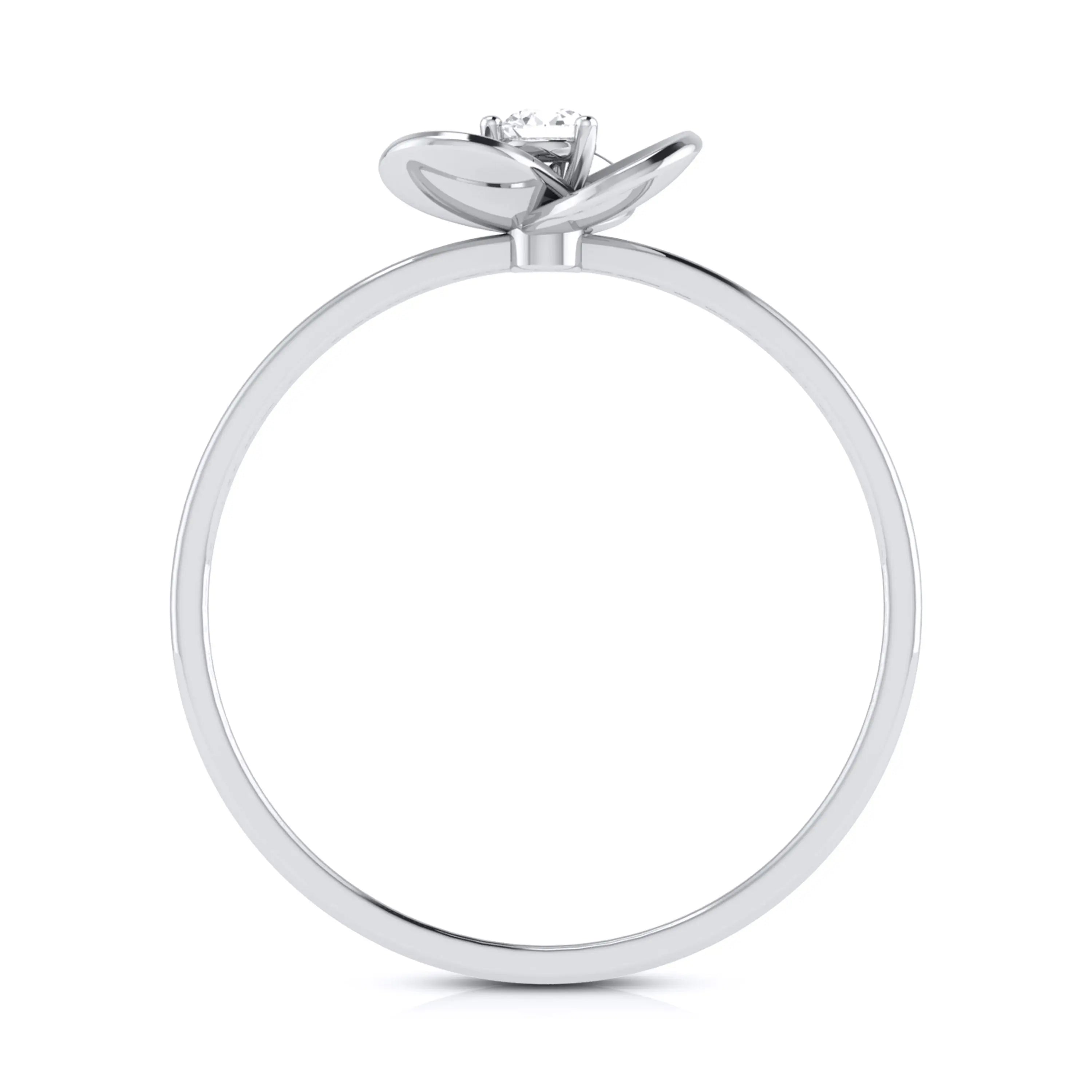 Platinum Ring for Women with Single Diamond JL PT LR 84   Jewelove