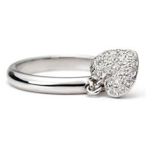 Platinum Ring with Diamond Heart Pendant JL PT 286   Jewelove