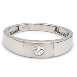 Platinum Rings for Couple with Single Diamonds JL PT 593   Jewelove.US